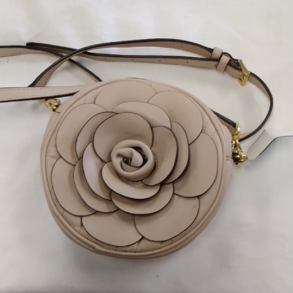 Womens Cream Floral Crossbody Bag